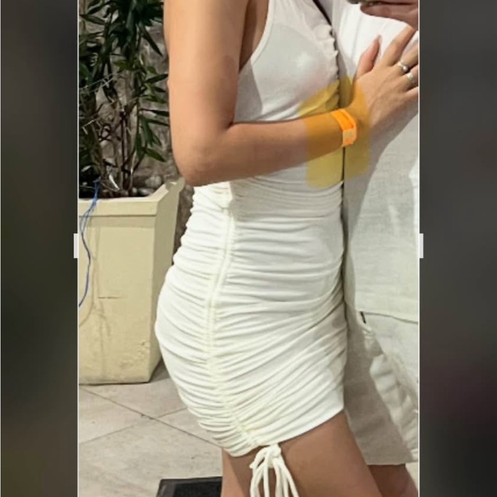 Princess Polly Women’s XS White Ruched Mini Halter Dress